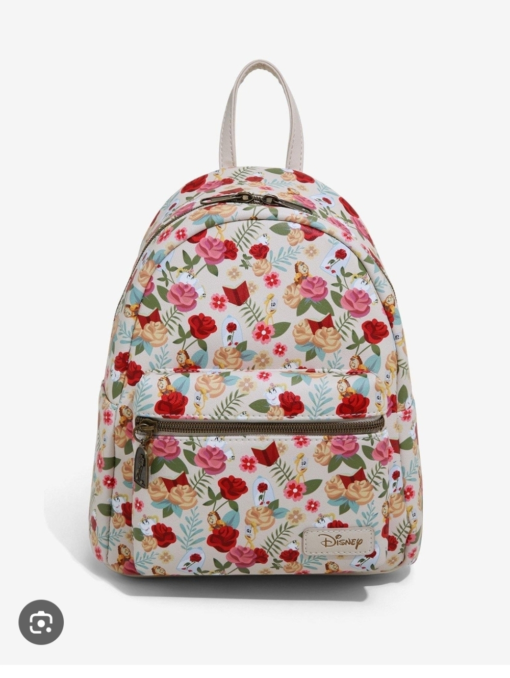 Disney Loungefly Beauty And The Beast Mini Backpack Floral/Character